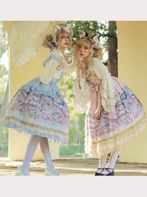 Infanta Cinderella Cats Classic Lolita Dress JSK - Design 2 (IN900)